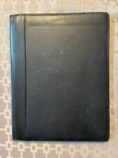 Buxton Black Leather Portfolio Notepad Folder Organizer