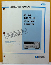 Hp Agilent 05316-90005 1981 5316a 100 Mhz Universal Counter Operating Manual.