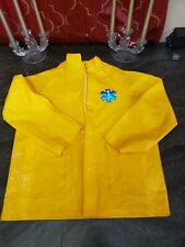 Star Of Life Jacket Ems Emt Paramedic Raincoat Size Small Pvcpoly Yellow