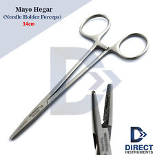 Mayo Hegar Needle Holder Driver 14cm Suture Surgical Piercing Groove Serrated Ce