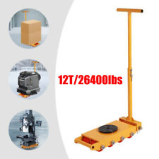 12t Heavy Equip Machine Dolly Skate Machinery Roller Mover Cargo Trolleyhandle