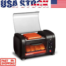 Cuisine Oven Hot Dog Sausage Roller Toaster Cooker Machine Grill Kitchen Black