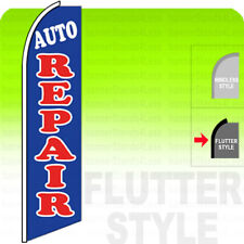 Auto Repair - Swooper Flag Feather Sign 11.5 Flutter Style Not Checker Bb