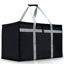 Insulated Food Delivery Bag For Catering Black Extra Large Hot Xxl Black
