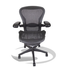Herman Miller Aeron Chair Size B Spin Lumbar Fully Loaded Black
