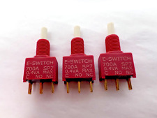 Lot Of 3 Spdt Momentary Mini Push Button Switch 700a 0.4va Sp7 E-switch