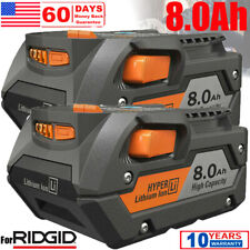 2pack For Ridgid R840087 8.0ah Lithium Battery Rigid 18 Volt R840085 R840083 Us