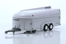 Enclosed Car Hauler Box Trailer W Ramp For 164 Scale Diecast Trucks White