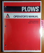 Allis-chalmers 2000 Series Semi-mounted Plow Owner Operators Manual 589350 976