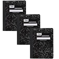 Composition Notebooks 3 Pack College Ruled Paper 9-34 X 7-12 100 Shee...