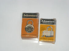 Vintage Nos Lot Of 2 Master Padlocks Combination 1502 And Maximum Security 1