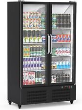 Commercial Glass 2 Door Beverage Refrigerator Cooler Merchandiser 25.5 Cu.ft Bar