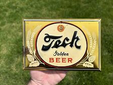 Original 1950 Tech Golden Beer Tin Over Cardboard Toc Sign