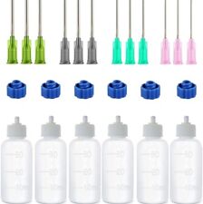 6 Pcs Glue Applicator Bottles Plastic Squeezable Dropper Blunt Needle Tip C154