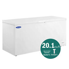 20.1 Cu.ft. Chest Freezer White With Solid Swing Door Manual Defrost Commercial