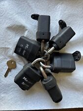 Master Lock Lot Of 6 Used Padlocks 2-14 Body Width Keyed Alike 6121ka 1 Key