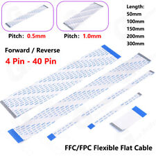Pitch 0.5mm 1mm Ffcfpc Flexible Flat Cable Ribbon 4 Pin-40 Pin 50-300mm 80c 60v