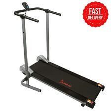 Sunny Health Fitness Manual Treadmill Exercise Machine For Running Cardio