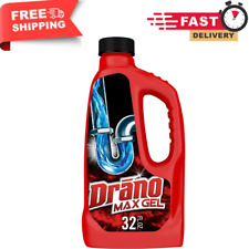 Drano Max Gel Cleaner For Shower Or Sink Drains Removes Hair Soap Scum 32oz