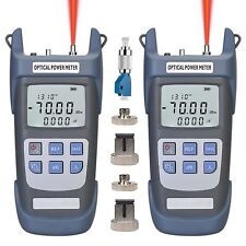 2-pack Fiber Optical Power Meter With 10mw Light Source Sc Fc Connector -70...