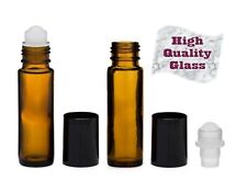 Amber 10 Ml 13 Oz Glass Roll-on Bottles Aromatherapy Oil Roller Ball Bottles