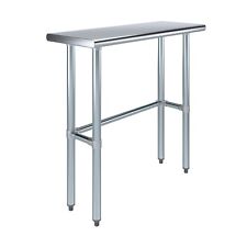 14 In. X 36 In. Open Base Stainless Steel Work Table Residential Commercial