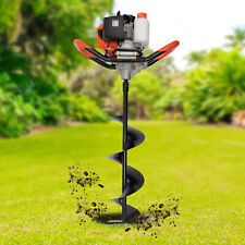 52cc Gas Powered Earth Auger Post Hole Digger Borer Ground Fence Drill W3 Bits