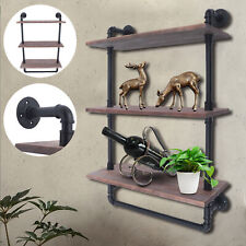 Industrial Pipe Shelving Iron Pipe Shelves Wall Mounted Hanging Floating Rack