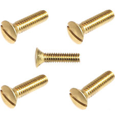 10-32 X 1-14 Solid Brass Oval Head Machine Screws Slotted Drive Quantity 25