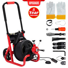 Drain Cleaner Electric Sewer Snake Cleaning Machine 100x38 Auger Cablecutter