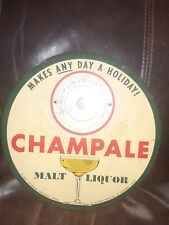 Champale Malt Liquor Celluloid Toc Tin Over Cardboard Thermometer Sign