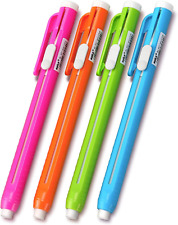 Retractable Mechanical Eraser Pen Pen-style Erasers Assorted Color 4 Pack