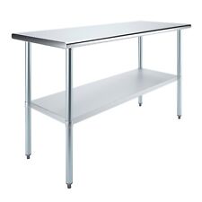 24 In. X 60 In. Stainless Steel Work Table Metal Utility Table