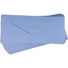 96-pack 10 Standard V-flap Windowless Business Envelopes Light Blue 9.5x4.12