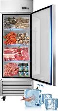 Commercial Reach-in Freezer Solid Door Stainless Steel Freezer Restaurant 27 W