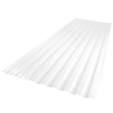 Corrugated Roof Panel Polycarbonate White Opal Moisture Resistant 26 In. X 6 Ft.
