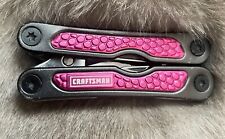 Craftsman 10-in-1 Mini Pocket Multi Tool Knife Opener Pink Handle Breast Cancer