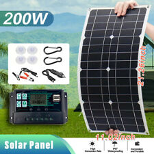 200w Watt Flexible Solar Panel Kit 12v Mono Home Rv Rooftop Camping Off-grid Pv