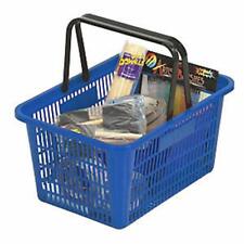 Ssw Basics Blue Shopping Basket Plastic Retail Merchandise Supermarket Handles