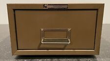 Steelmaster Asco Brown Single Drawer Stackable Index 3 X 5 Card File Cabinet