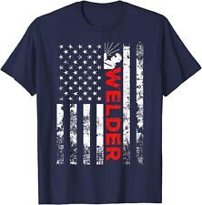 Welder Vintage Usa American Flag Welding Work Lover Unisex T-shirt