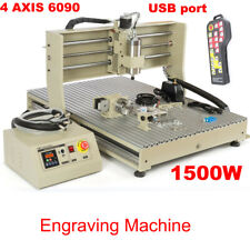 4 Axis Cnc 6090 Router Engraver Machine Usb 3d Milling 1500w With Controller New