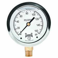 Winters 2-12 Dial Size Liquid Filled Industrial Pressure Gauge Brass Intern