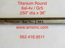 Titanium Round Bar 6al-4v 2pcs .250 Dia X 36 Long