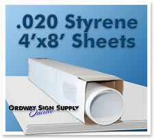 2 - .020 X 48 X 96 Styrene Sheets Signs Models Display Print Media