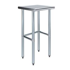 18 In. X 18 In. Open Base Stainless Steel Work Table Residential Commercial