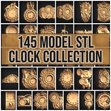 145 Pcs Stl 3d Models Clocks For Cnc Router Aspire Artcam Engraver Carving