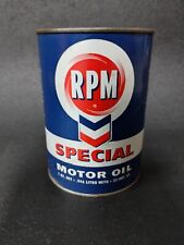 Vintage Chevron Rpm Special Motor Oil 1 Qt Can Nos Unopened Unpunched