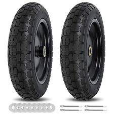 13 Inch Flat Free Wheels Gorilla Cart Tires 4.00 6 Solid Replacement Hand Truck