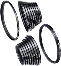 18pcs Lens Filter Metal Stepping Rings Kit 9pcs Step Up Ring 9pcs Step Down Ring
